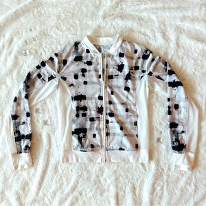 LULULEMON LIGHTWEIGHT JACKET - WHITE & BLACK - Size 6